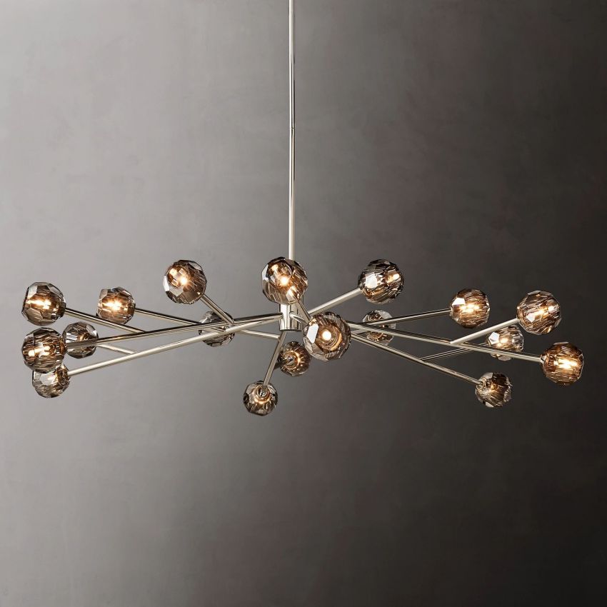 Boule Geometric Cristal Round Chandelier 72"