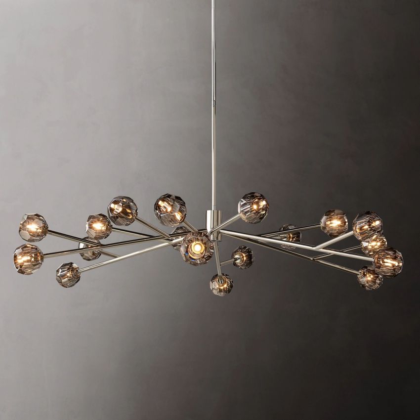Boule Geometric Cristal Round Chandelier 72"