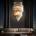 Movani Tiered Glass Round Chandelier