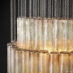 Movani Tiered Glass Round Chandelier