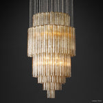 Movani Tiered Glass Round Chandelier