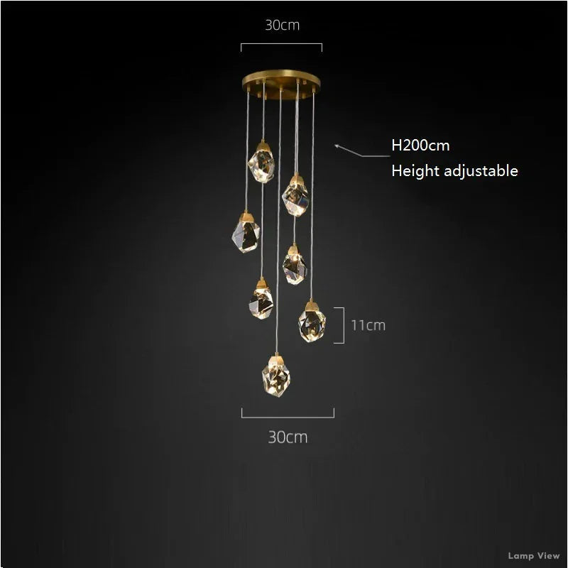 Angle Multi-Lights Round Chandelier
