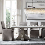Odeon Layered Crystal Rectangular Chandelier 40"