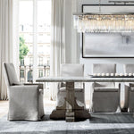 Odeon Layered Crystal Rectangular Chandelier 59"