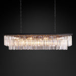 Odeon Layered Crystal Rectangular Chandelier 59"