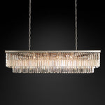 Odeon Layered Crystal Rectangular Chandelier 59"
