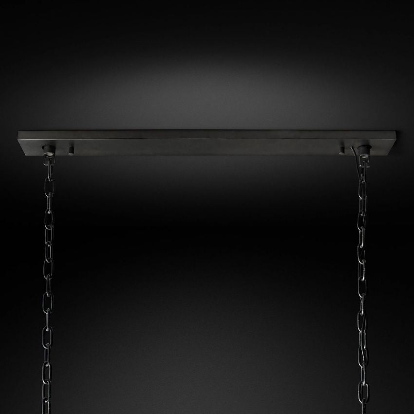 Odeon Layered Crystal Rectangular Chandelier 59"