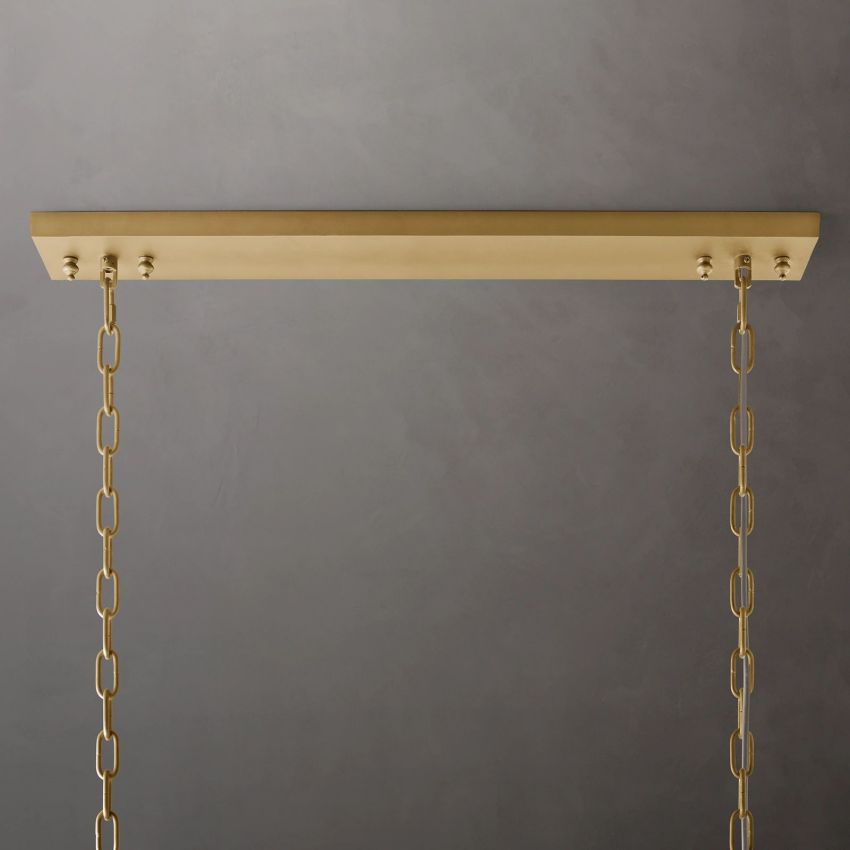 Odeon Layered Crystal Rectangular Chandelier 59"