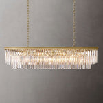 Odeon Layered Crystal Rectangular Chandelier 59"