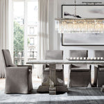 Odeon Layered Crystal Rectangular Chandelier 72"