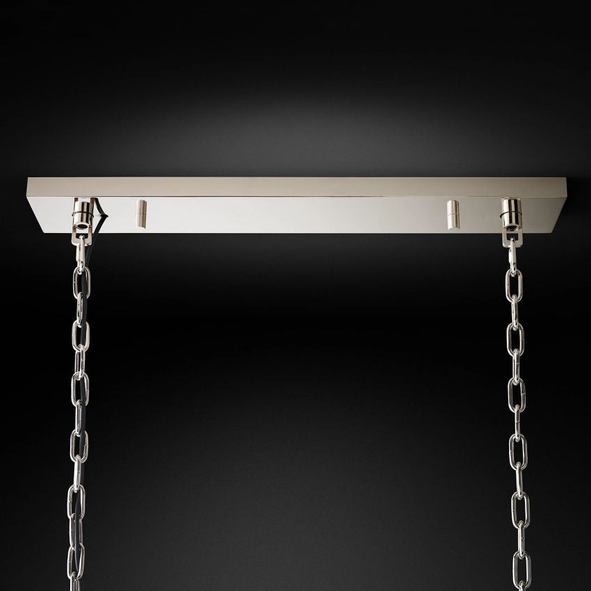 Odeon Layered Crystal Rectangular Chandelier 72"