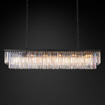 Odeon Layered Crystal Rectangular Chandelier 72"