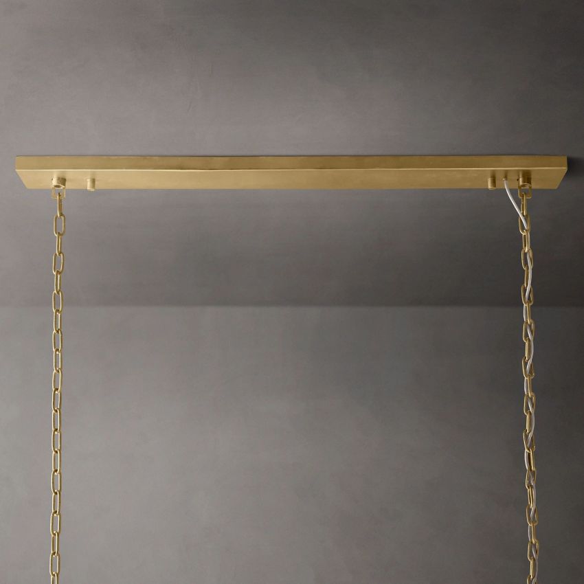 Odeon Layered Crystal Rectangular Chandelier 72"