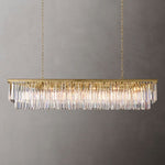 Odeon Layered Crystal Rectangular Chandelier 72"