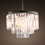 Odeon Layered Crystal Round Chandelier 20"
