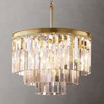 Odeon Layered Crystal Round Chandelier 20"