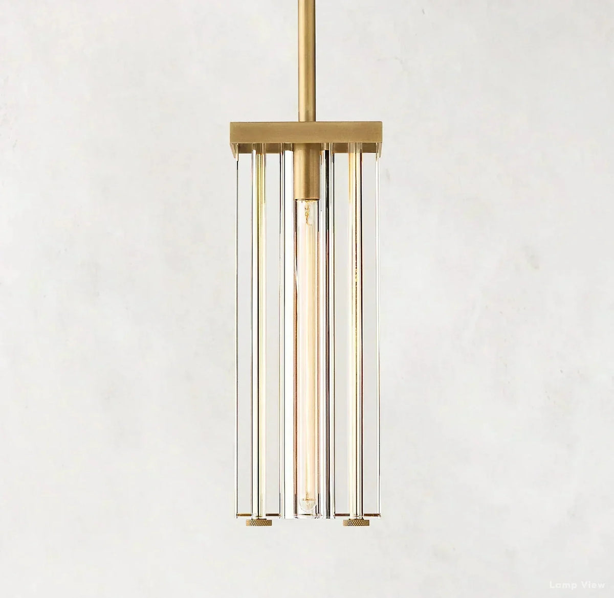 Savile Recessed Crystal Square Pendant Light