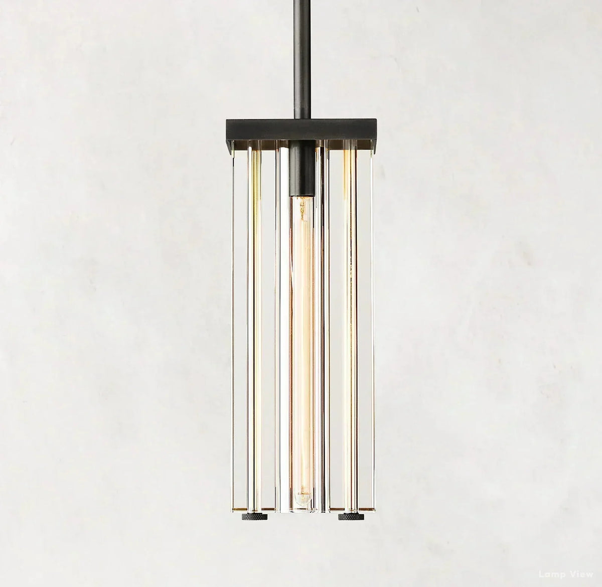 Savile Recessed Crystal Square Pendant Light