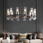 Ravelle Clear Glass Round Chandelier 60"