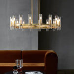 Ravelle Clear Glass Round Chandelier 60"