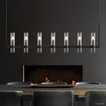 Ravelle Clear Glass Linear Chandelier 59"
