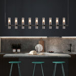 Ravelle Clear Glass Linear Chandelier 59"