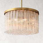 Cielo Ridged Glass Round Chandelier 36"