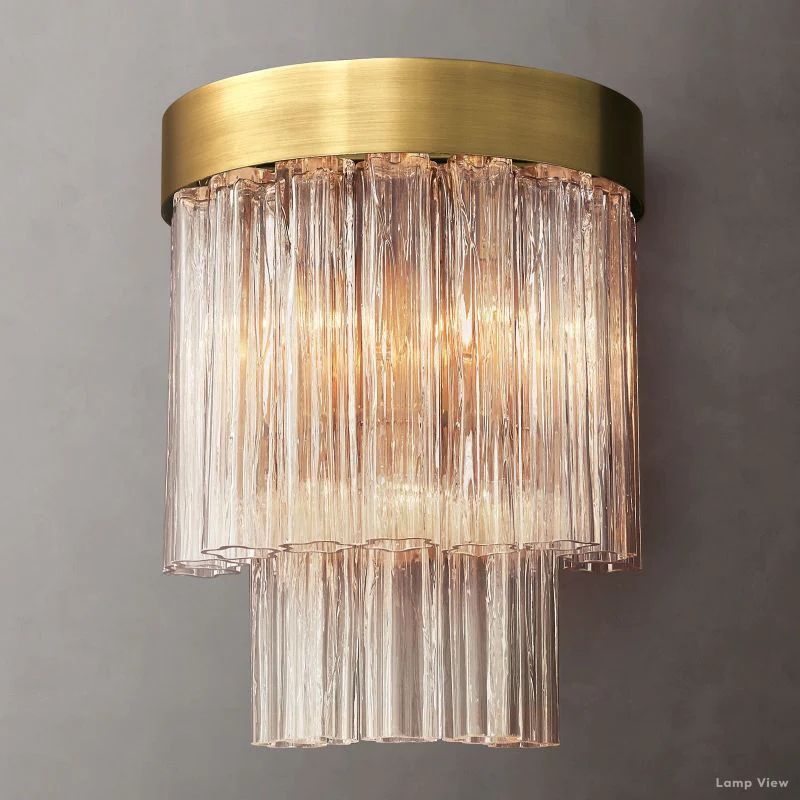 Cielo Ridged Glass Wall Sconce