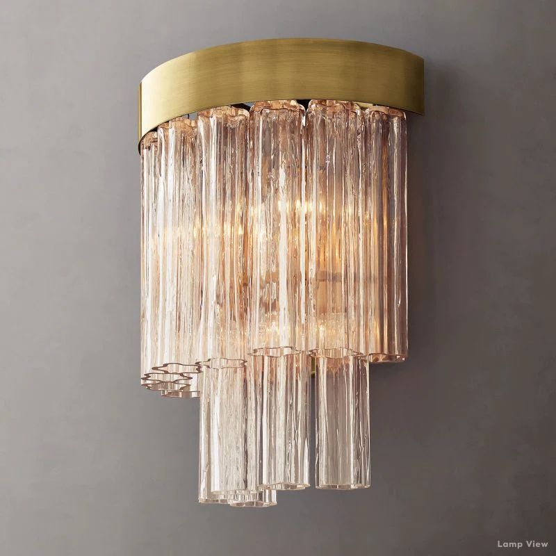 Cielo Ridged Glass Wall Sconce