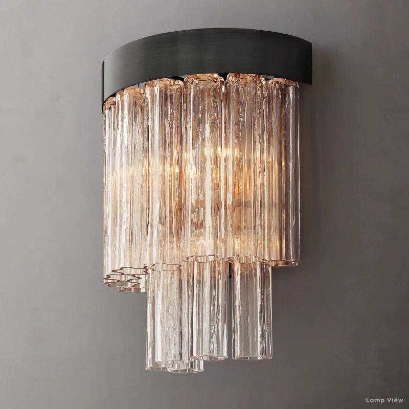 Cielo Ridged Glass Wall Sconce