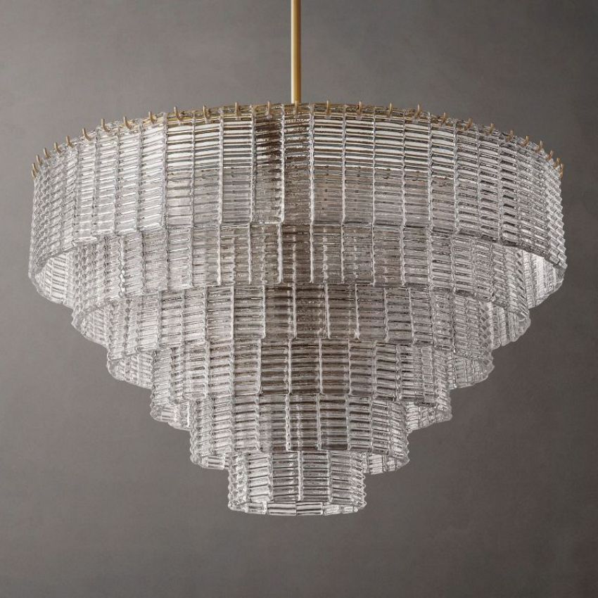 Sirene Molded Glass Round Chandelier 41"