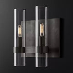 Ravelle Clear Glass Double Wall Sconce