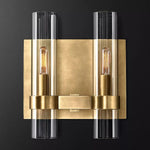 Ravelle Clear Glass Double Wall Sconce