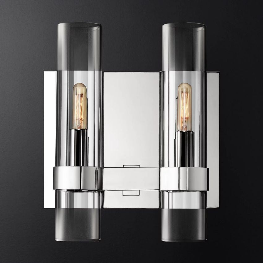 Ravelle Clear Glass Double Wall Sconce