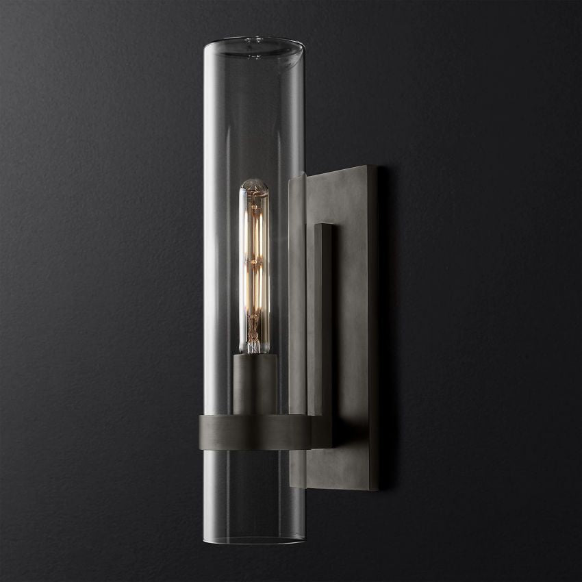 Ravelle Clear Glass Wall Sconce