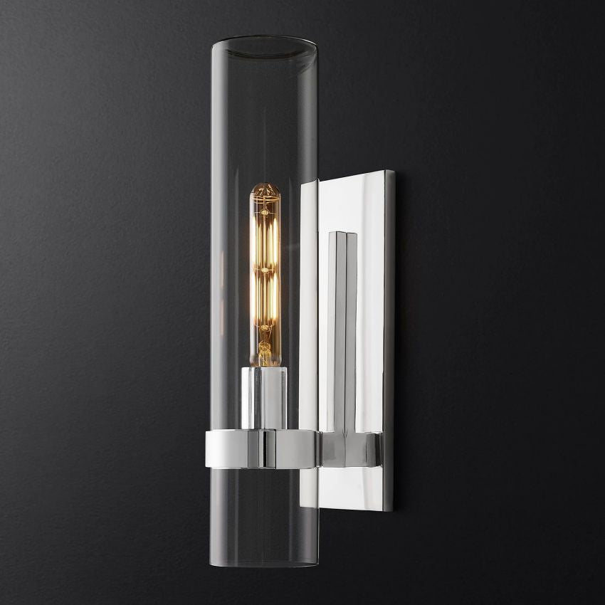 Ravelle Clear Glass Wall Sconce