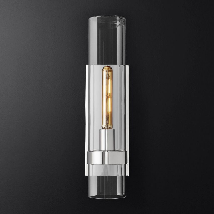 Ravelle Clear Glass Wall Sconce