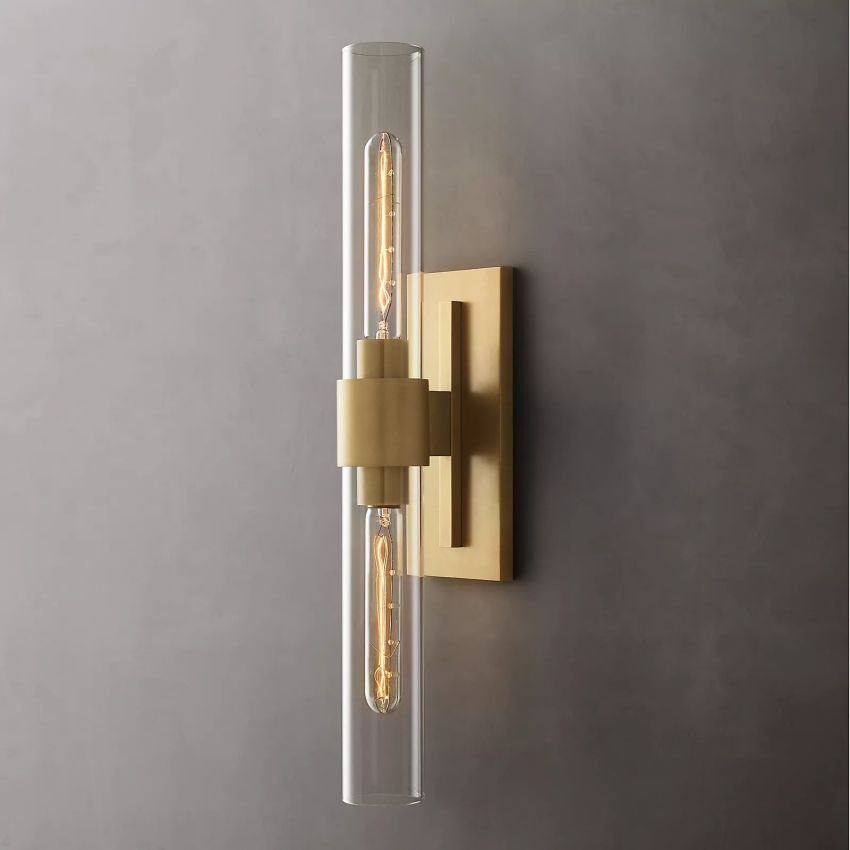 Ravelle Clear Glass Linear Wall Sconce