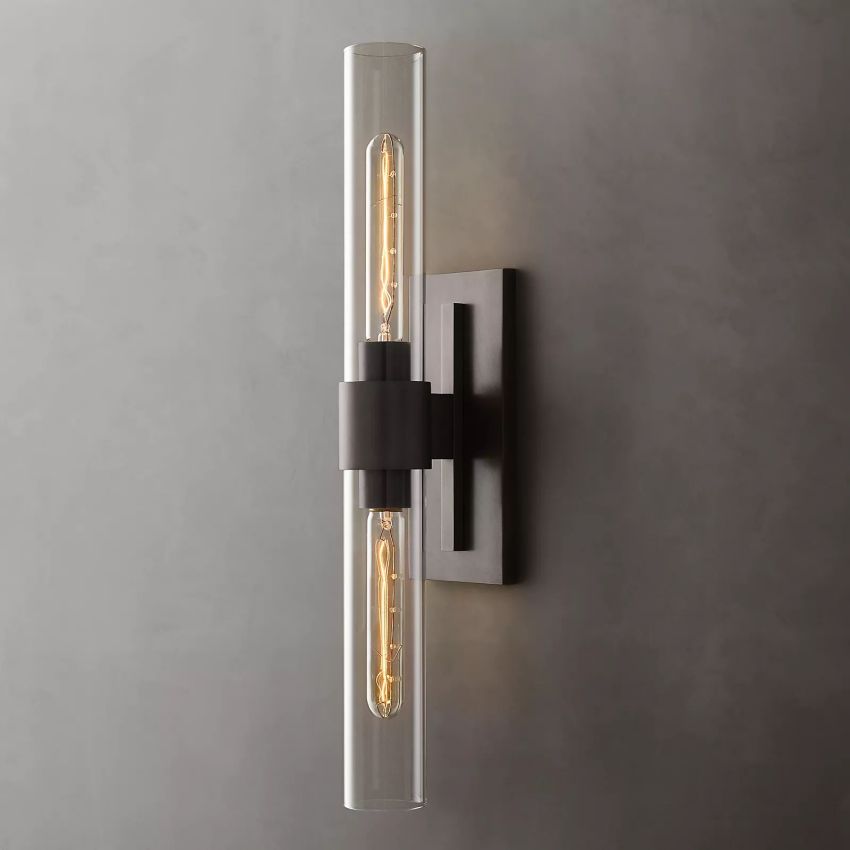 Ravelle Clear Glass Linear Wall Sconce