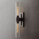Ravelle Clear Glass Linear Wall Sconce