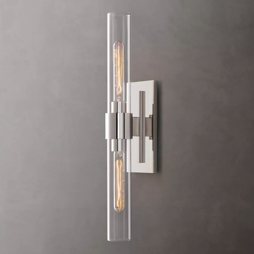 Ravelle Clear Glass Linear Wall Sconce