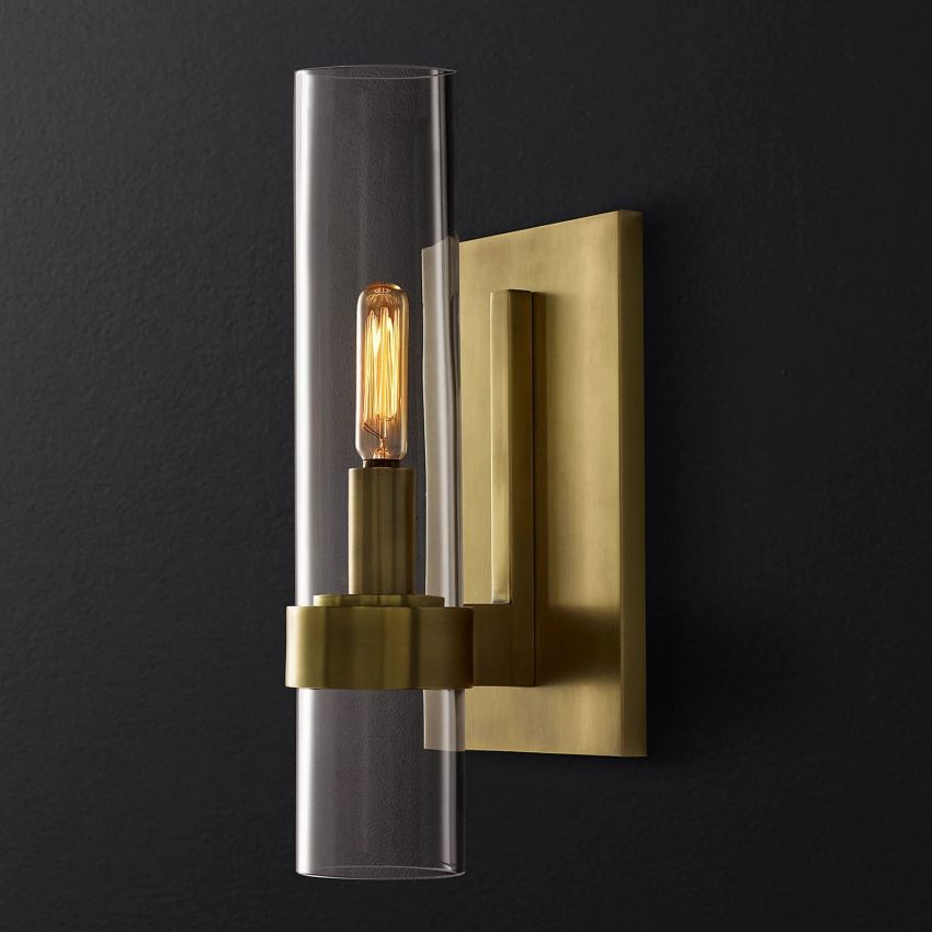 Ravelle Clear Glass Wall Sconce