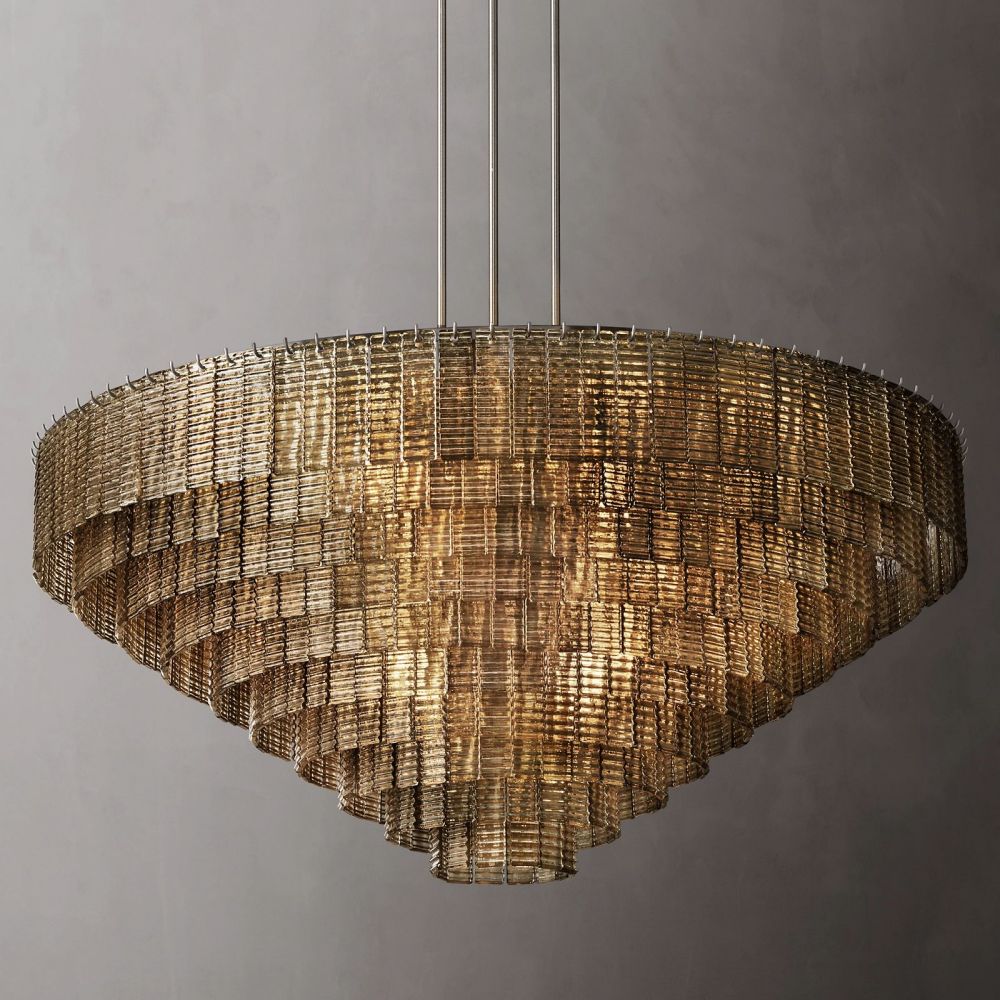 Sirene Molded Glass Round Chandelier 65"