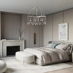 Aubrey Trailing Crystal Tiered Round Chandelier