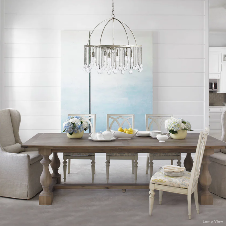 Aubrey Trailing Crystal Tiered Round Chandelier