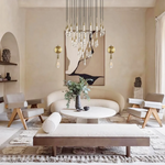 Soltaire Cascading Glass Round Chandelier