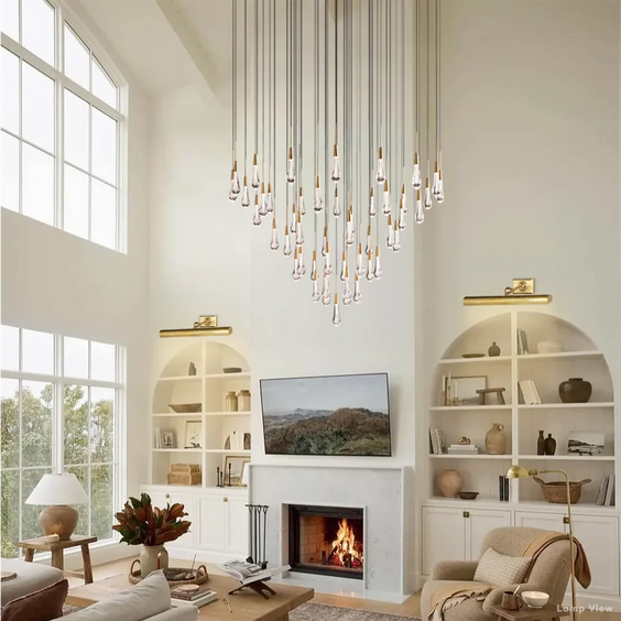 Soltaire Cascading Crystal Round Chandelier