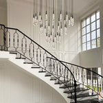 Soltaire Cascading Glass Round Chandelier