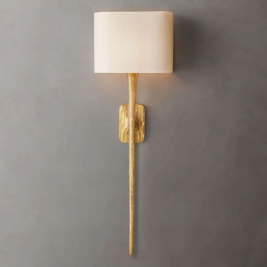 Thaddeus Forged Metal Shaded Wall Sconce
