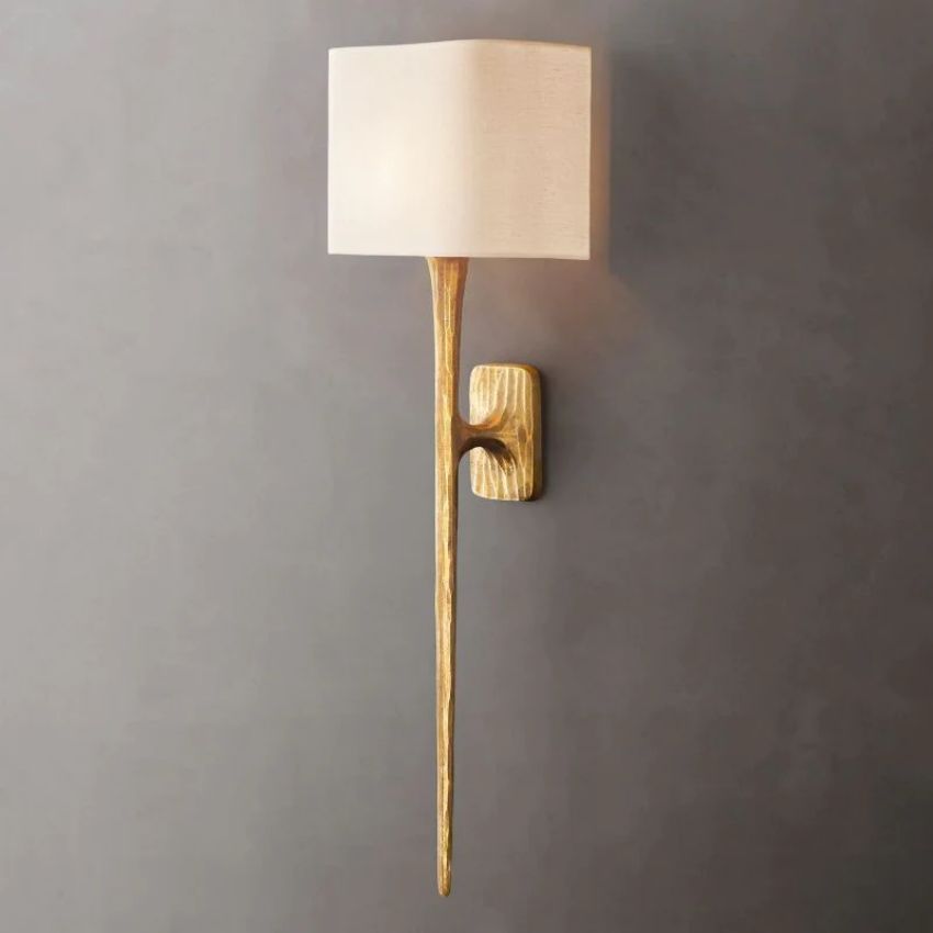 Thaddeus Forged Metal Shaded Wall Sconce